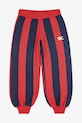 Bobo Choses pantaloni de bumbac pentru copii Striped 225BC010 rosu AW25