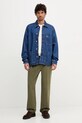 Хлопковые брюки BOSS BECKHAM X BOSS 50554875 зелёный AW25