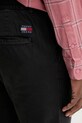 Βαμβακερό παντελόνι Tommy Jeans μαύρο DM0DM21705