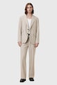Kalhoty s příměsí vlny AllSaints GALLOW látka béžová M022QC