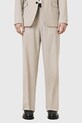 AllSaints spodnie z domieszką wełny GALLOW M022QC beżowy AW25