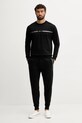 Homewear pamučne hlače BOSS 50545565 crna AW25