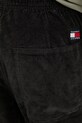 Hlače od samta Tommy Jeans crna DM0DM21997