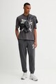 Tommy Jeans pantaloni de trening din bumbac DM0DM22083 gri AW25