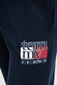 Bavlnené tepláky Tommy Jeans tmavomodrá DM0DM22094