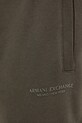 Armani Exchange spodnie dresowe bawełniane zielony XM001299.AF20934