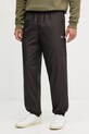 Lacoste spodnie dresowe tkanina brązowy XH8909