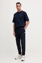 Памучен спортен панталон Lacoste XH9833 тъмносин AW25
