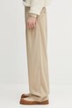 Kenzo spodnie z wełną FF65PA3689RZ beżowy AW25