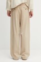 Odzież Kenzo spodnie z wełną FF65PA3689RZ beżowy
