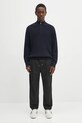 Drôle de Monsieur spodnie wełniane Le Pantalon Cropped Flanelle H.BP167.WV008 szary