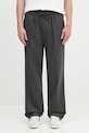 Μάλλινο παντελόνι Drôle de Monsieur Le Pantalon ...lastiquE Flanelle μαλλί γκρί H.BP191.WV008