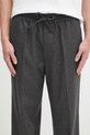 Vlnené nohavice Drôle de Monsieur Le Pantalon ...lastiquE Flanelle sivá H.BP191.WV008