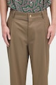 Drôle de Monsieur spodnie Le Pantalon Cropped Twill brązowy H.BP155.CO214