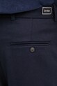 Kalhoty s příměsí vlny Drôle de Monsieur Le Pantalon Plis Cropped námořnická modř I.BP192.WV008
