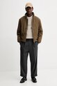 Drôle de Monsieur pantaloni cu lână Le Pantalon Plis Cropped I.BP192.WV008 gri AW25