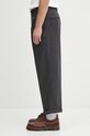 Kalhoty s příměsí vlny Drôle de Monsieur Le Pantalon Plis Cropped I.BP192.WV008 šedá AW25