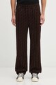 Kalhoty Drôle de Monsieur Le Pantalon SurvÍtement Monogramme jednoduchý hnědá I.SP008.PL159