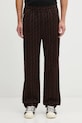 Kalhoty Drôle de Monsieur Le Pantalon SurvÍtement Monogramme jednoduchý hnědá I.SP008.PL159