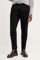 Joop! spodnie z dodatkiem wełny prosty czarny 30048565