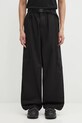 Y-3 spodnie Twill Cargo tkanina czarny JW4621