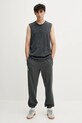 Βαμβακερό παντελόνι adidas x Mercedes JX8777 γκρί AW25