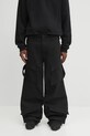 Heliot Emil pantaloni in cotone tessuto nero PREAW25.M.10.160.BLK01.