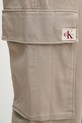 Calvin Klein Jeans hlače cargo za muškarce od pamuka s elastanom bež LV04RD608G
