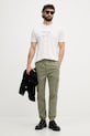 Calvin Klein Jeans Pantaloni cargo da uomo in cotone con elastan LV04RD608G verde SS26