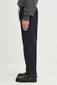 Kenzo pantaloni in lana Cargo Jogpant FE65PA5019RE blu navy AW25