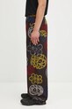 Bavlněné kalhoty Kenzo Futura Turn Up Wide Fit FF65PA3839G2 hnědá AW25