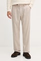 Tommy Hilfiger spodnie z dodatkiem wełny tkanina beżowy MW0MW41341