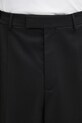 VETEMENTS spodnie wełniane Cut Baggy Tailored czarny UH76TP350B