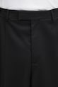 Вовняні штани VETEMENTS Cut Baggy Tailored чорний UH76TP350B