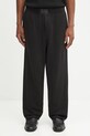 Helmut Lang spodnie dresowe bawełniane bawełna czarny P02HM203