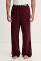 Tommy Hilfiger pyžamové kalhoty pánské bavlněné s elastanem burgundské UM0UM03654