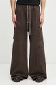 Rick Owens DRKSHDW spodnie Double Cargo Jumbo Belas gładkie brązowy DU02E7398.TW