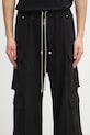 Бавовняні штани Rick Owens DRKSHDW Double Cargo Jumbo Belas чорний DU02E7398.CFL