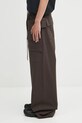 Rick Owens DRKSHDW spodnie bawełniane Creatch Wide Cargo Drawstring DU02E7394.TW brązowy AW25