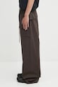 Rick Owens DRKSHDW pantaloni in cotone Creatch Wide Cargo Drawstring DU02E7394.TW marrone AW25