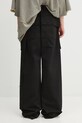 Odzież Rick Owens DRKSHDW spodnie bawełniane Creatch Wide Cargo Drawstring DU02E7394.TW czarny