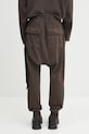 Abbigliamento Rick Owens DRKSHDW pantaloni tuta di cotone Prisoner Drawstring DU02E7395.RIG marrone