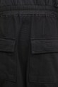 Rick Owens DRKSHDW spodnie dresowe bawełniane Prisoner Drawstring czarny DU02E7395.RIG