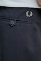 Fred Perry spodnie bawełniane granatowy T9130