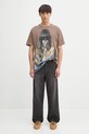 Visvim pantaloni de bumbac fluxus 01 ex wide 125105008001 maro