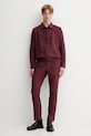 HUGO pantaloni din lână 50547312 burgundia AW25