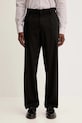 HUGO pantaloni con lana tessuto nero 50549484