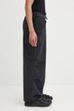 Maison MIHARA YASUHIRO spodnie bawełniane HUGE LAYERED czarny A15PT056