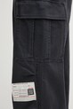 Maison MIHARA YASUHIRO spodnie bawełniane HUGE LAYERED A15PT056 czarny