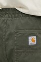 Carhartt WIP pantaloni in cotone Flint Pant verde I029919.2ZXGD